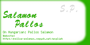 salamon pallos business card